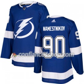 Adidas Maillot de Hockey Tampa Bay Lightning Vladislav Namestnikov 90 2017-2018 Blau Authentic - Homme